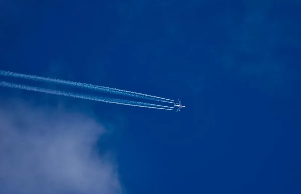 Plane across the sky